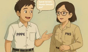 Permendikdasmen no 7 tahun 2025 menjadi kontroversi, Guru PPPK lebih mudah menjadi kepala sekolah di bandingkan guru PNS. Foto net